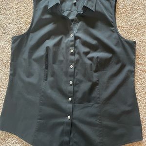 Talbots - 14. The Perfect shirt. Sleeveless, black, worn once.